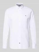 Regular fit zakelijk overhemd van puur katoen