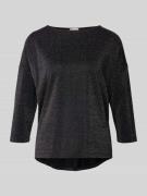 Glanzend T-shirt met 3/4-mouwen