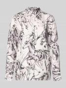 Regular fit overhemdblouse van viscose in all-over look