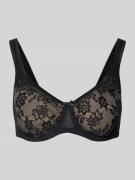 Beugelbeha van kant en microvezels