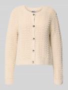 Gebreid jack met ronde hals en knoopsluiting