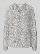 Regular fit overhemdblouse van viscose met V-hals