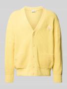 Relaxed fit gebreid jack van katoenmix, model 'COTES PERLEES'