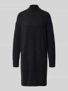 Oversized gebreide jurk van scheerwolmix