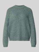 Comfort fit gebreide pullover met ronde hals en kraag, model 'JESS'