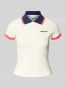 Slim fit poloshirt met labelstitching
