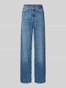 Wide leg jeans van katoenmix, model 'CLAIRE'