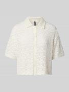 Relaxed fit gebreid jack van puur katoen, model 'FALKA'