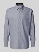 Regular fit zakelijk overhemd van katoen met kentkraag