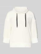 Relaxed fit hoodie met 3/4-mouwen