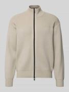 Regular fit gebreid jack van wolmix, model 'KRATALO'