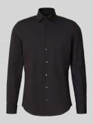 Slim fit zakelijk overhemd van popeline