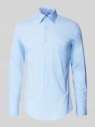 Slim fit zakelijk overhemd van popeline met stretch