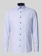 Regular fit zakelijk overhemd met effen structuur