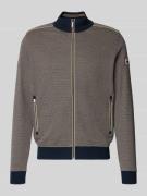 Sweatjack met ritssluiting en labeldetail
