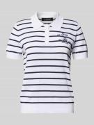 Gebreid shirt met polokraag, model 'NATRISSA'