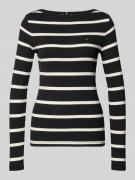 Slim fit shirt met lange mouwen van viscosemix