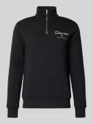 Sweatshirt met opstaande kraag en ritssluiting