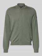 Gebreid jack van scheerwol met ritssluiting