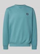 Sweatshirt met ronde hals en labelpatch