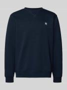 Sweatshirt met ronde hals en labelpatch