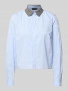 Relaxed fit overhemdblouse met overhemdkraag, model 'Nina'