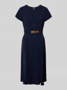 Midi-jurk met tailleriem, model 'BRYGITKA'