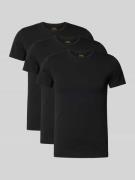 Regular fit T-shirt van katoenmix in een set van 2 stuks