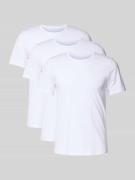 Regular fit T-shirt van puur katoen in een set van 3 stuks, model 'CLA...