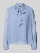 Regular fit strikblouse in plissélook