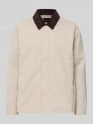 Regular fit jack met corduroy kraag, model 'LEIDON-ZIP_M'