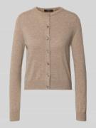 Slim fit gebreid jack van een mix van wol en kasjmier, model 'NEBBIA'