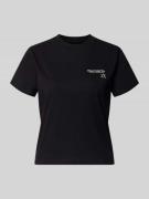 T-shirt met labeldetail