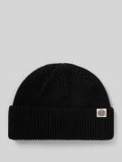 Beanie met labeldetail