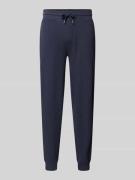 Comfort fit sweatpants van katoenmix, model 'STRUCTURE PANTS'