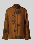 Regular fit overhemdblouse van pure zijde, model 'ERACLEA'