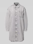 Loose fit jeansjurk van puur katoen