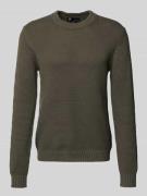 Gebreide pullover met ribboorden