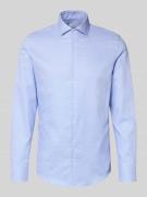 Slim fit zakelijk overhemd van katoen met kentkraag