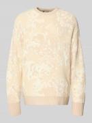 Oversized gebreide pullover met ribboorden