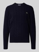 Regular fit gebreide pullover van pure wol