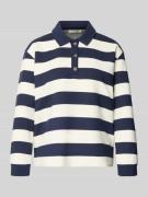 Sweatshirt met polokraag en knoopsluiting