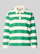 Sweatshirt met polokraag en knoopsluiting