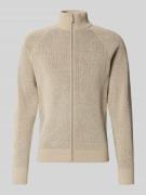 Gebreid vest met opstaande kraag