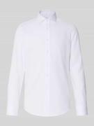 Slim fit zakelijk overhemd met kentkraag