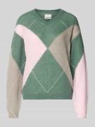 Gebreide pullover met ribboorden