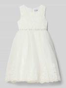 Knielange jurk met ronde hals