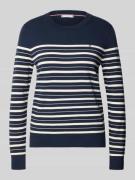 Regular fit gebreide pullover van katoenmix
