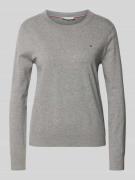 Regular fit gebreide pullover van katoenmix