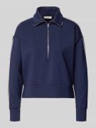 Sweatshirt met korte ritssluiting